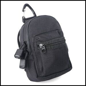 Compact Tactical EDC Pouch, 500D Nylon, Waterproof, Belt Clip, Zipper Pockets